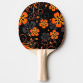 oranje bloemendraf tafeltennisbatje (Voorkant)