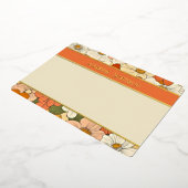 Oranje Bloemengroef Horizontale Folie Stationery Uitnodiging (Gedraaid)