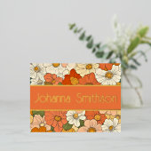 Oranje Bloemengroef Stationery Folie Briefkaart (Staand Voorkant)