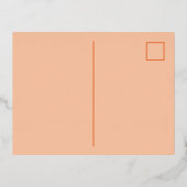 Oranje Bloemengroef Stationery Folie Briefkaart (Achterkant)