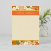 Oranje Bloemengroef Verticale Folie Stationery Folie Uitnodiging (Staand Voorkant)