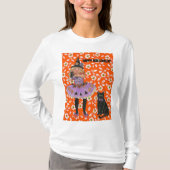 Oranje bloemenheks top! t-shirt (Voorkant)