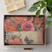Oranje bloemenjunk Journal decoupage Tissuepapier (Geschenk)