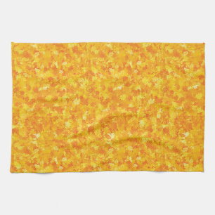 Oranje bloemenkeukenhanddoek theedoek