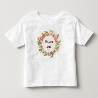 Oranje bloemenkrans op waterverf kinder shirts