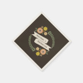 Oranje Bloemenkrans Trouwservetten Servet (Hoek)