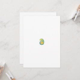 Oranje bloemenmotief met symmetrische patronen in  kaart