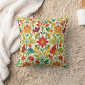 oranje bloemenprint kussen (Deken)