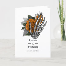 Oranje Bloemenskelet Gotische Bruiloft