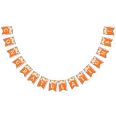 Oranje bloementekst graduatie party bunting FLAG Vlaggetjes (Alle)