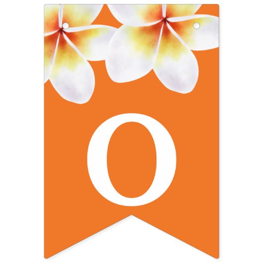 Oranje bloementekst graduatie party bunting FLAG Vlaggetjes (Tweede vlag)