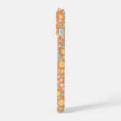 Oranje bloementelefoonhoesje iPhone 15 case (Linkerkant)