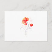 Oranje bloemetjes grijs werveling waterverf de det informatiekaartje (Achterkant)