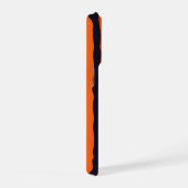 Oranje Bloemige Golfstreep Patroon iPhone Hoesje (Rechterkant)