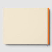 Oranje Bloemige Trouwgastenboek Gastenboek (Achterkant)