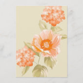 Oranje Bloemige Trouwmenu 4.5" x 6.25" Menu (Achterkant)