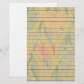 Oranje bloemkool briefpapier (Voorkant / Achterkant)