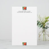 Oranje bloemkool briefpapier (Staand voorkant)