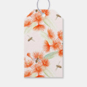 Oranje bloemkool waterverf kunstgeschenk label cadeaulabel (Voorkant)