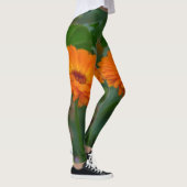 oranje bloemkracht leggings (Rechts)