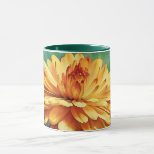 Oranje Bloemmoeder Floral Art Mok Cup (Midden)