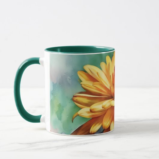 Oranje Bloemmoeder Floral Art Mok Cup (Links)