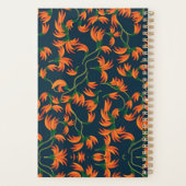 Oranje Bloemmotief Stromend Planner (Achterkant)