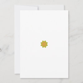 Oranje bloemontwerp met ingewikkelde motieven en g kaart