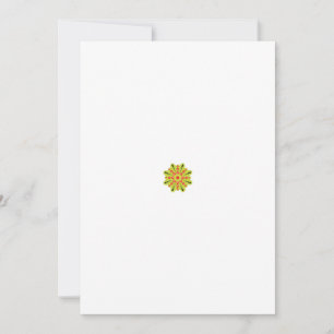 Oranje bloemontwerp met ingewikkelde motieven en g kaart