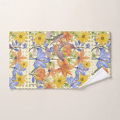 ORANJE BLOEMPATROON BAD HANDDOEK (Handdoek)