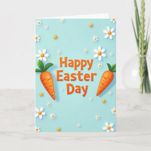 Oranje Bloemrijke Pasen Dag Kaart