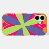 Oranje bloemvormen illustratie Case-Mate iPhone case (Achterkant (horizontaal))