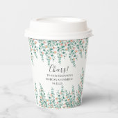 Oranje Bloesem Bloem Bruiloft Borrel Papieren Bekers (Voorkant)