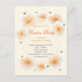 Oranje Bloesem Bloemen Romantisch Verjaardagsfeest Uitnodiging Briefkaart (Voorkant)