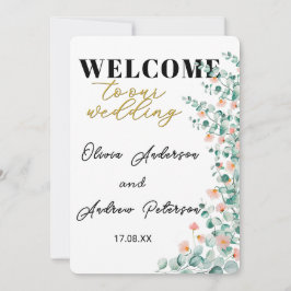 Oranje Bloesem Bloemrijke welkomstbord Kaart