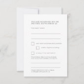 Oranje bloesem bruiloft antwoord RSVP (Achterkant)