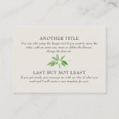 Oranje bloesem bruiloft DIY Custom Informatiekaartje (Achterkant)