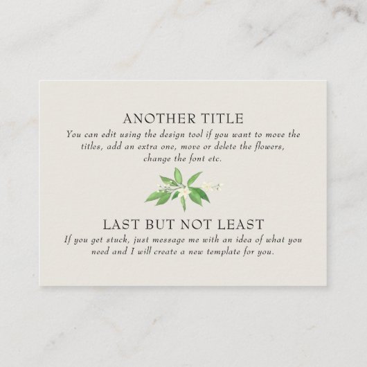 Oranje bloesem bruiloft DIY Custom Informatiekaartje (Achterkant)