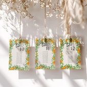 Oranje bloesem bruiloft tafel zitgrafiek