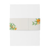 Oranje bloesem Citrus Neutrale bruiloft Uitnodigingen Wikkel (Achterkant Voorbeeld)