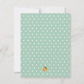 Oranje Bloesem Citrus Wedding Details Behuizing RSVP Kaartje (Achterkant)