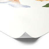 Oranje Bloesem Clementines Bruiloft Feest Welkom Poster (Hoek)