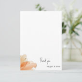 Oranje Bloesem gepersonaliseerde bruiloft Bedankkaart (Staand voorkant)