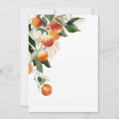 Oranje bloesem Hij of Zij Groen Gender Onthullen Kaart (Achterkant)