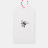 Oranje bloesem honinglabel met honingbij cadeaulabel (Achterkant)