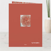 Oranje bloesem kaart (Achterkant)