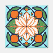 Oranje bloesem magneet (Voorkant)