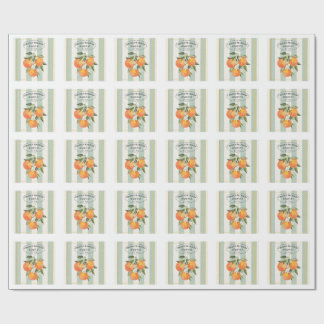 Oranje Bloesem - Mediterrane Citrus Label Cadeaupapier