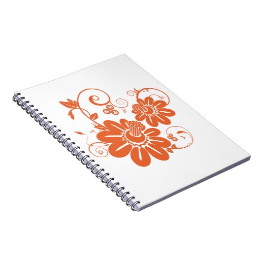 Oranje bloesem notitieboek (Rechterzijde)