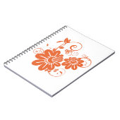 Oranje bloesem notitieboek (Linkerzijde)